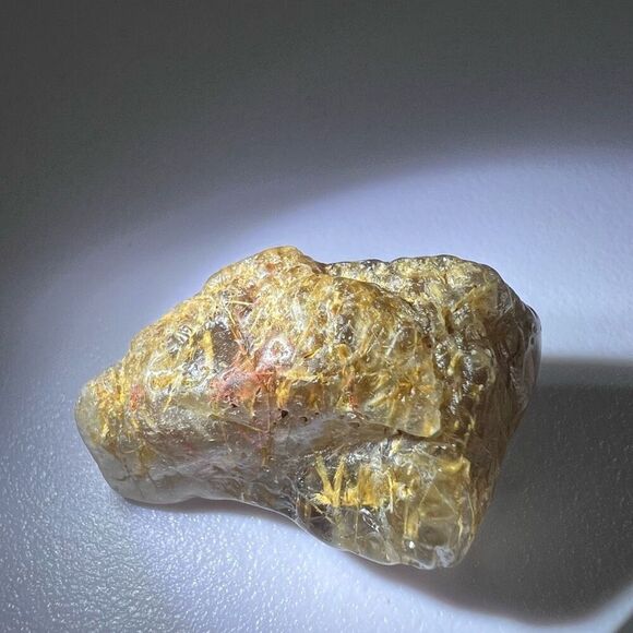 Golden Rutilated Quartz Crystal Freeform (#8) - Picture 4 of 10